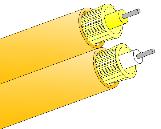 Duplex 8 Fiber Optic Cables Low Attenuation and SC FC ST LC MPO MU MTRJ D4 SMA Connectors