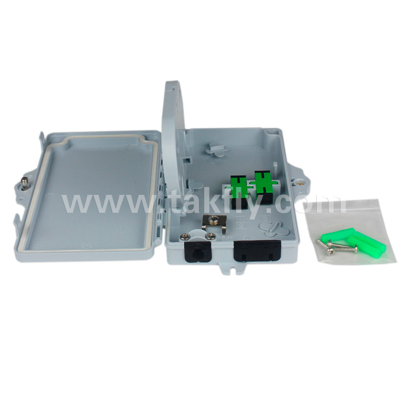 2 Core Termination Box For Fiber Optic Cable With Anti-theft Locking Mechanism