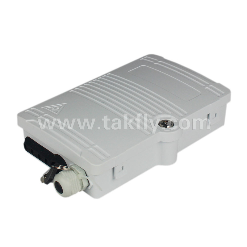 Total Enclosed Structure 4 Core Termination Box For Fiber Optic Cable And 4 Ports Output