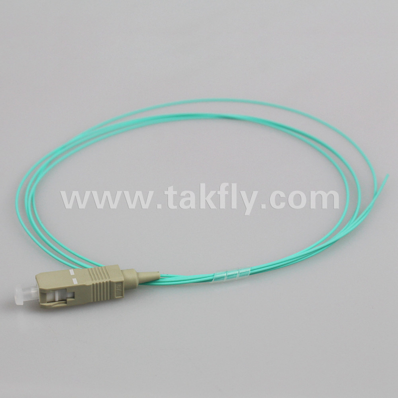 SC UPC 0.9mm SX OM3 Fiber Optic Pigtail 1.5M with High Return Loss UPC SM≥50dB and Low Intertion Loss ≤0.3dB
