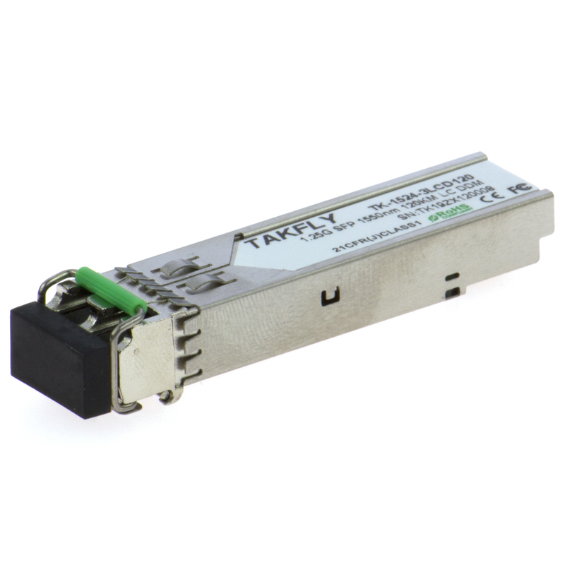 1.25G SFP 1550nm 120KM SMF DDM LC CISCO JUNIPER HUAWEI COMPATIBLE SFP OPTICAL TRANSCEIVER MODULE for Long Distance Communication