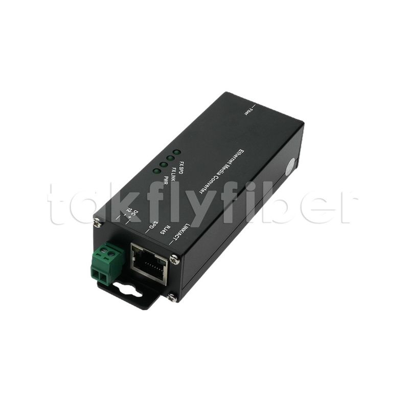 10/100/1000M Mini Industrial Media Converter with SFP Fiber Port and 120km Transmission Distance