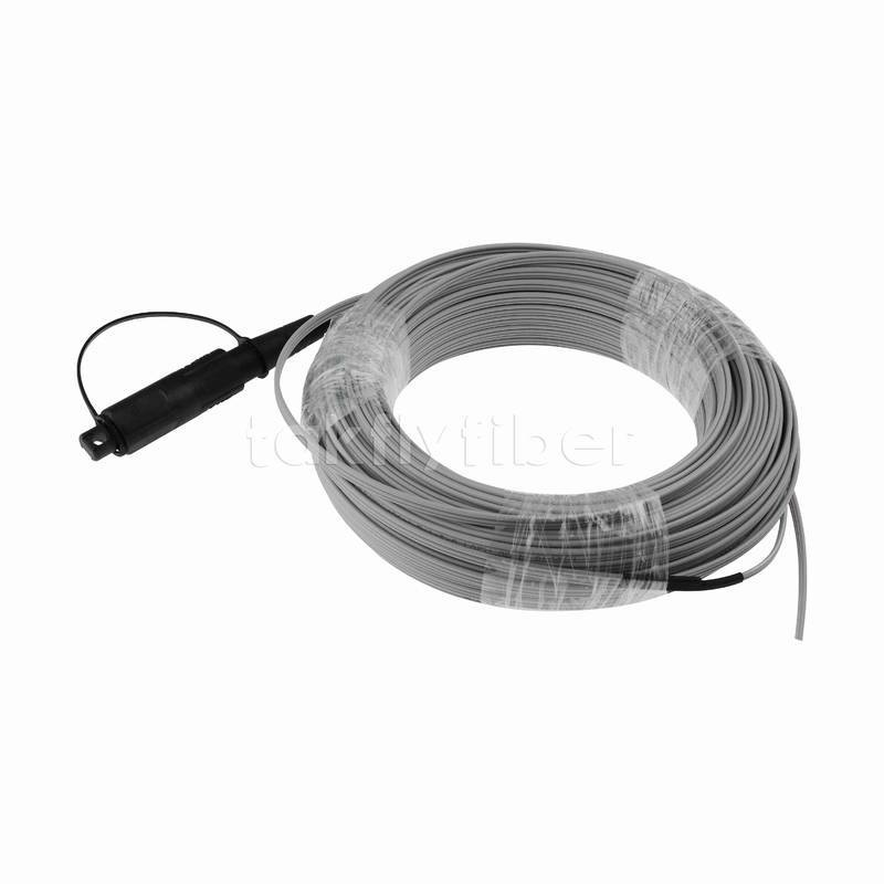 1 Core Preterminated Optitap SC/APC Figure 8 FTTH Fiber Optic Drop Cable Pigtail 40M G657A LSZH 0.25μd Low Friction Jacket With 1.0mm Galvanized Messenger Steel Wire