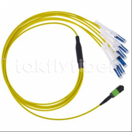 Durable MPO-CS Fiber Optic Patch Cord with Insertion Loss ≤0.3dB and 50/125 Fiber Diameter for Telecom Networks