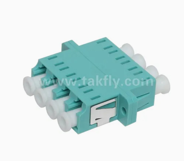 LC Quad APC Upc 4 Cores Fiber Optic Adapter with Flange Simplex and Duplex Body Style Insertion Loss ≤0.2dB