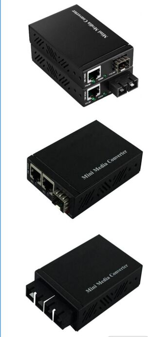 Mini 10/100/1000 Base-TX to 1000 Base-FX Media Converter DC 5-12V SM/MM