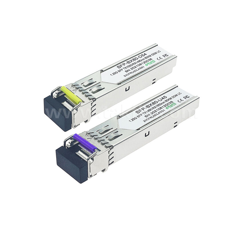 SFP 1.25gbps 80km LC Reach Tx1490nm/Rx1550nm Bi-Directional Optical Transceiver for Data Center FTTX