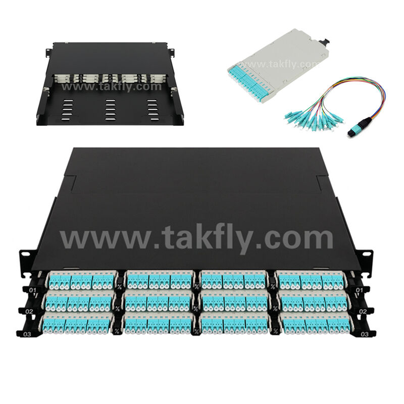 Fiber Optic MPO Cassette MTP Patch Panel 144 Cores Super-high Density For Data Center FTTX