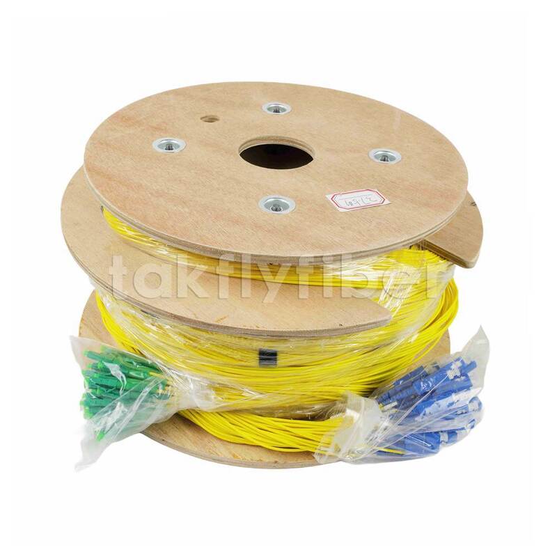 CPR B2ca Cca Dca Rated  48Cores Fiber Optic Breakout Cable Fanout Patchcord