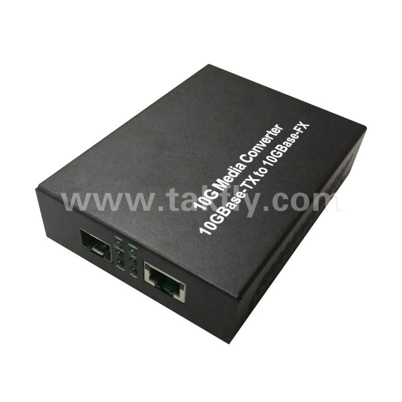 Media Converter 10g SFP+ & RJ45 Port Fiber Optic for FTTH Data Center Telecom