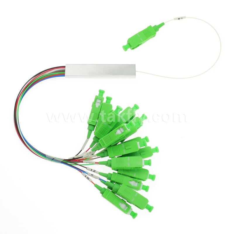 1×N / 2×N PLC Optical Splitter – Mini Steel Tube Package, G657A1, SC/APC Input & Output, for FTTH/PON Splitting