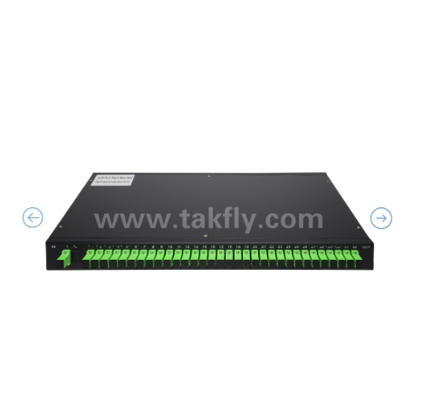 1U Rack Mount PLC Optical Splitter – 19" Panel, Single-mode G657A1, SC/APC, for Optical Signal Distribution
