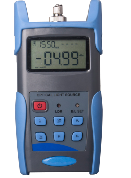 FTTx Fiber Optic Handheld Adjustable Light Source in Chinese For SM/MM FC/PC