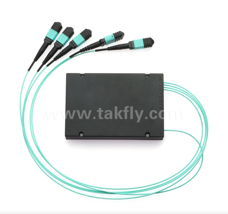 1×4 MPO/MTP OM3 PLC Splitter – High-Density Multi-fiber Splitter for Data Centers