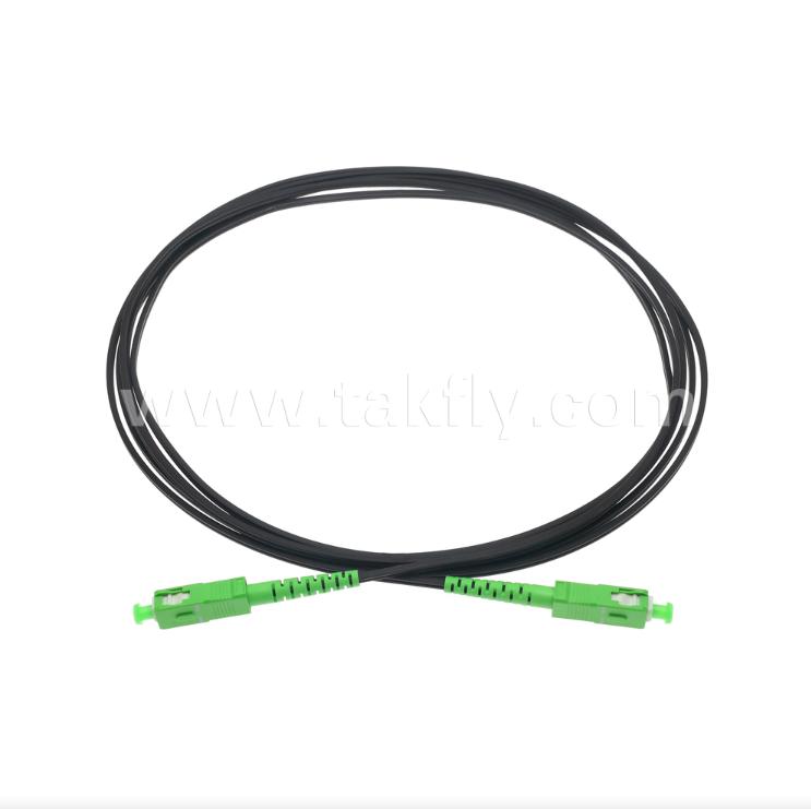 SC/APC to SC/APC FTTH Indoor Flat Drop Patch Chord -Simplex, Pre-terminated, anti Vibration for Fast In-Building Deployment