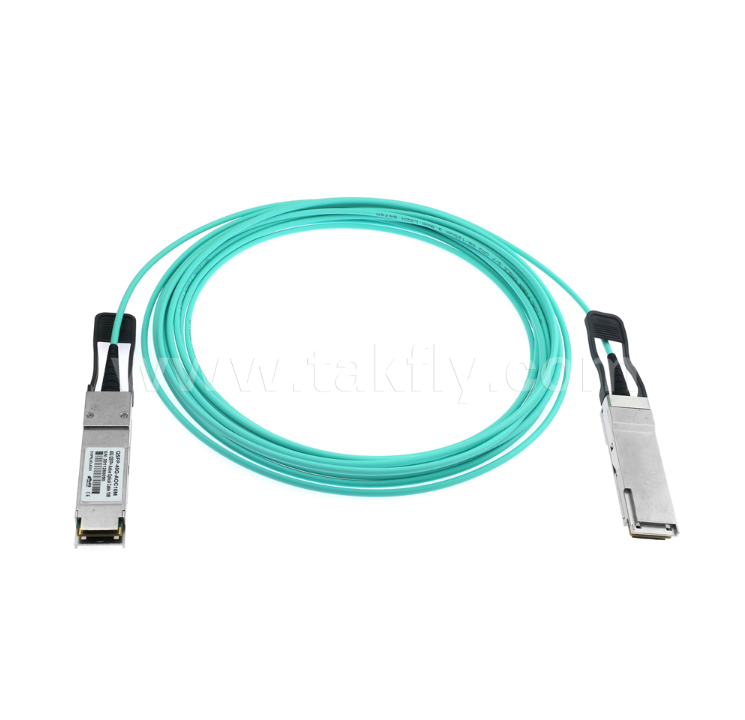 40G QSFP+ Active Optical Cable – 4-Channel Full-Duplex, 11.3Gbps per Lane, Low Power, Hot-Pluggable