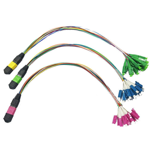 Mini 0.9mm Cable MPO MTP To LC SM mtp 12 Fibers Connector Optic Cable