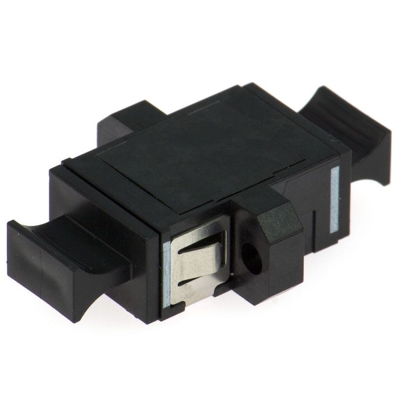 100G 4 72 Fibers Fiber Optic MPO Adapter Flanged Black For Data Center