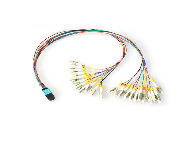 24 Core OM3 Multimode MPO Patch Cord with LSZH Sheath for High-Density Data Centers