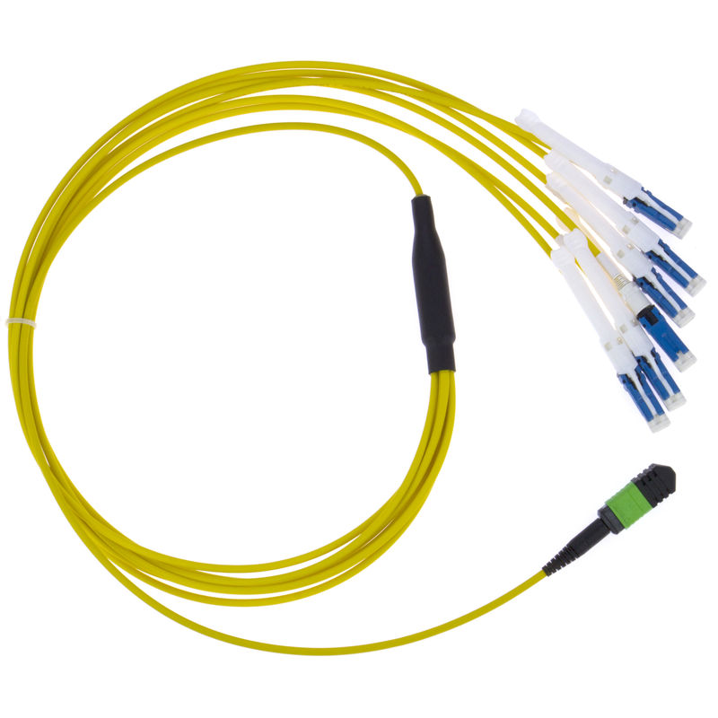 Fiber Optic MTP CS MPO Fan Out Cable SM 8F 12F 24F LSZH