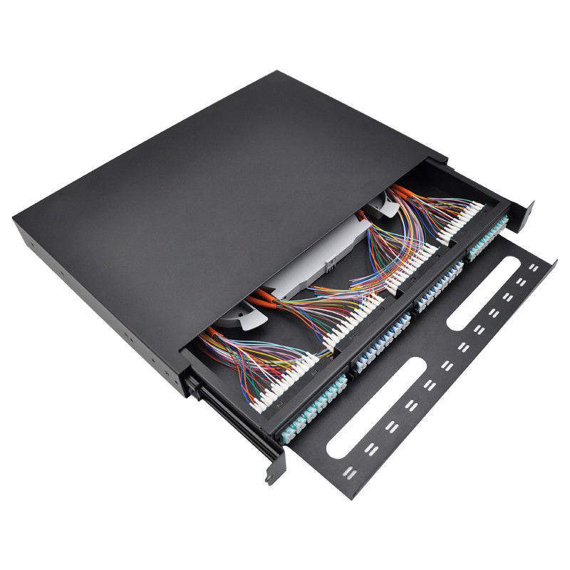 thumbnail image 2 of 24-Port LC OM3 Multimode Fiber Patch Panel - Rack Mount Enclosure With Splice Trays & Couplers 2 of 14