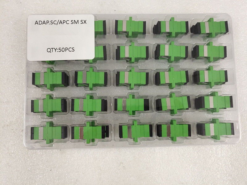 SC APC Simplex Green Fiber Optic Adapter For Terminal Box