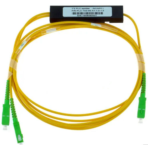 1 x 2 ABS PLC Splitter with SC APC SM G657A1 in 2.0mm Fiber Cable