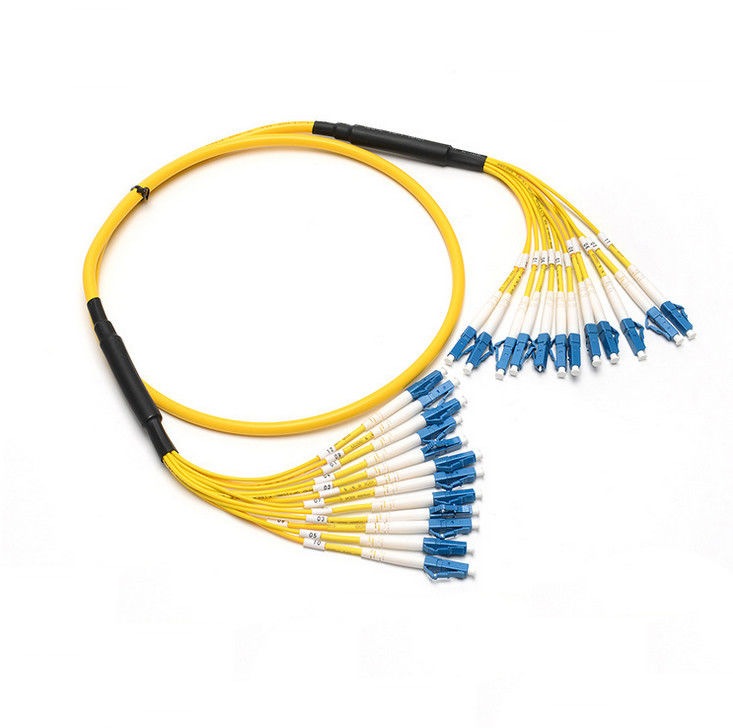 LC-LC / SC-SC SM MM Fiber Optic Patchcord 12 Cores Breakout Fiber Cable