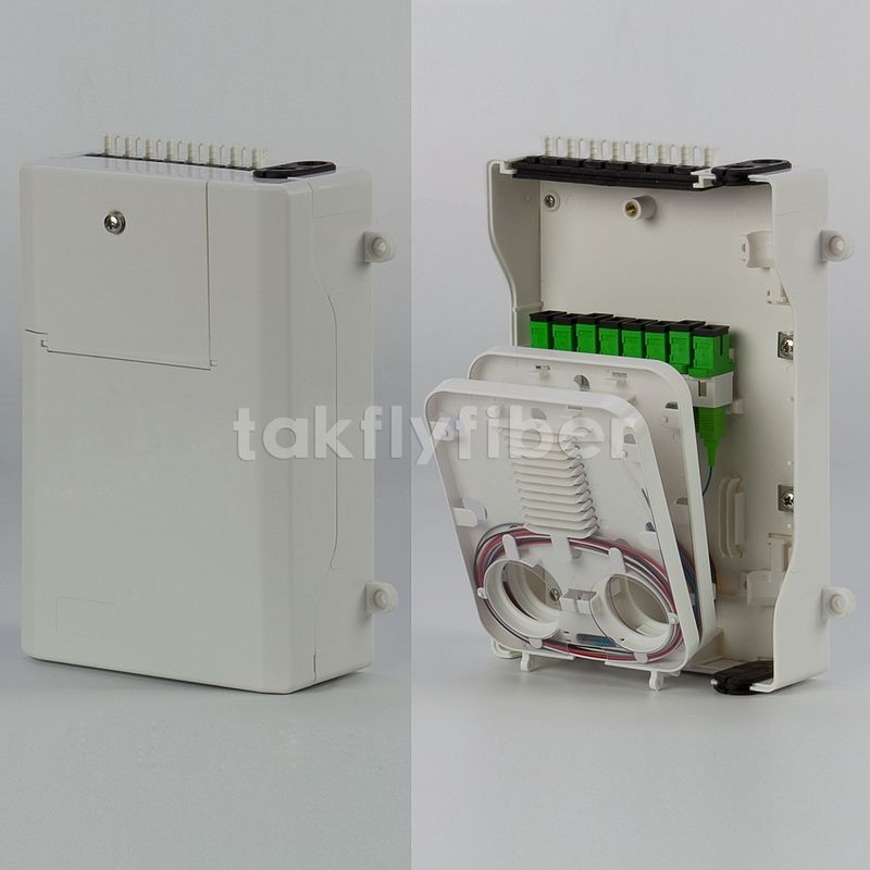 Indoor Outdoor Wall Mounted 8 Port Fiber Termination Box For FTTH FTTX