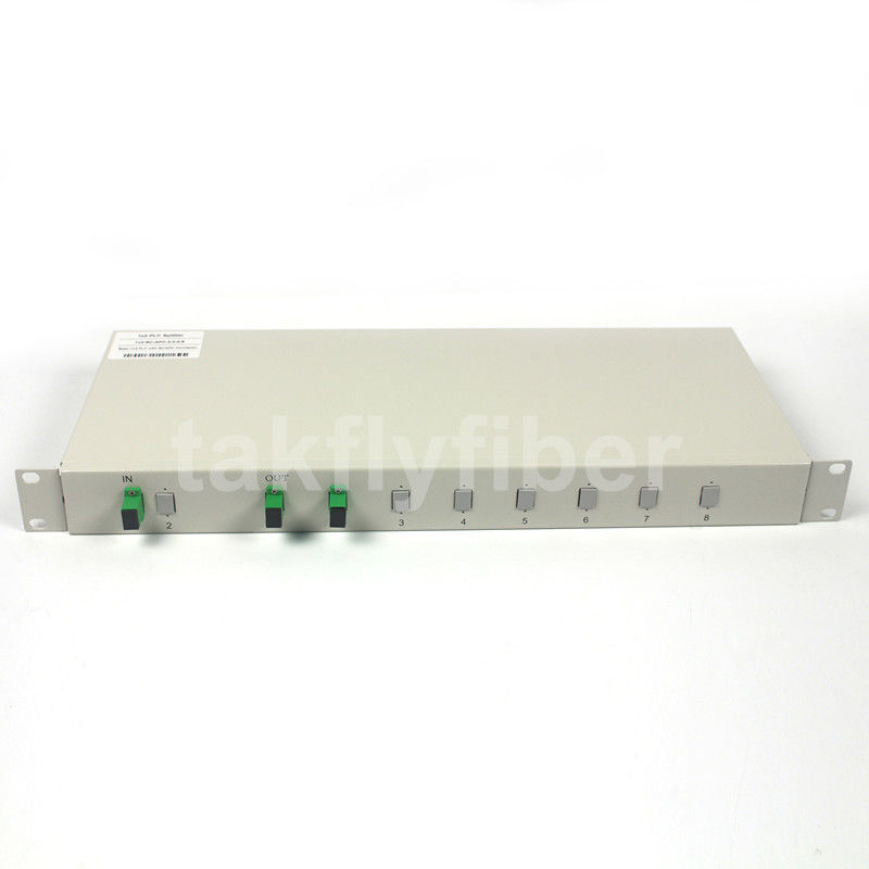 GPON 2x32 Rack Mount PLC Splitter Single Mode G657A SCAPC For FTTX CATV