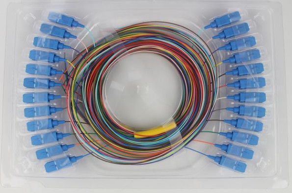 12 Color Fiber Optic Pigtail SC UPC Singlemode 9/125μM LSZH PVC