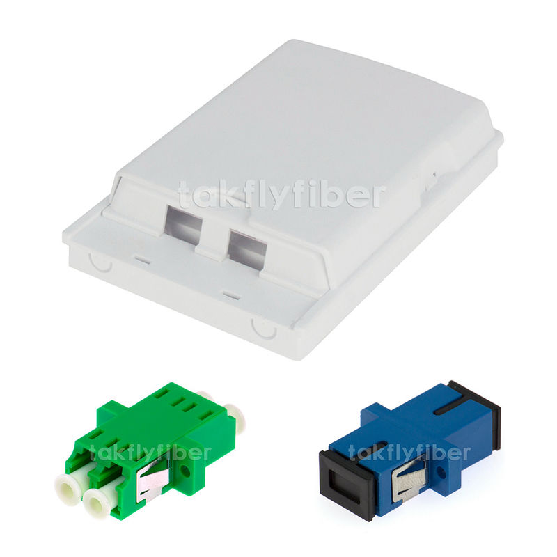 FTTH Wall Mounted Terminal Box 2 Ports ABS Box Outdoor Optical Distribution Box
