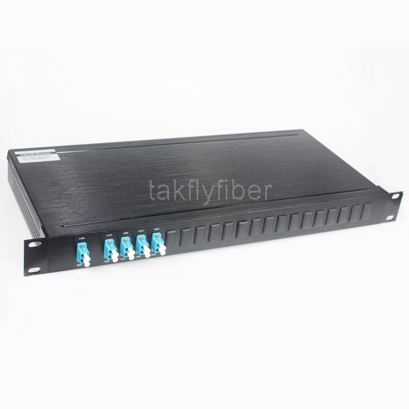 8+1CH CWDM Mux Demux 1U Chassis Coarse Wavelength Division Multiplexing With Express Port
