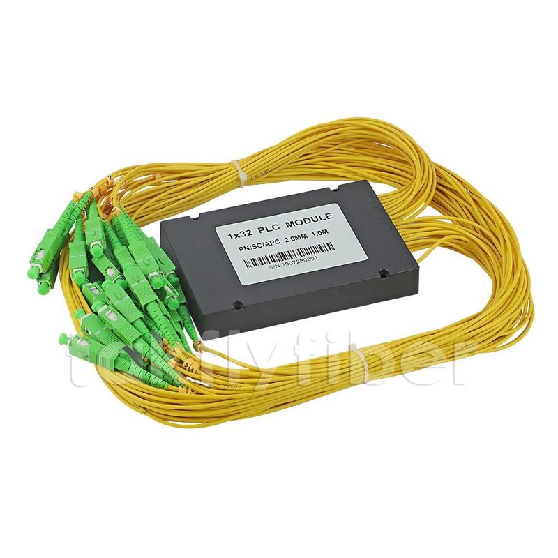 SC APC 1x32 ABS Module Fiber PLC Splitter For FTTH FTTX GPON Network
