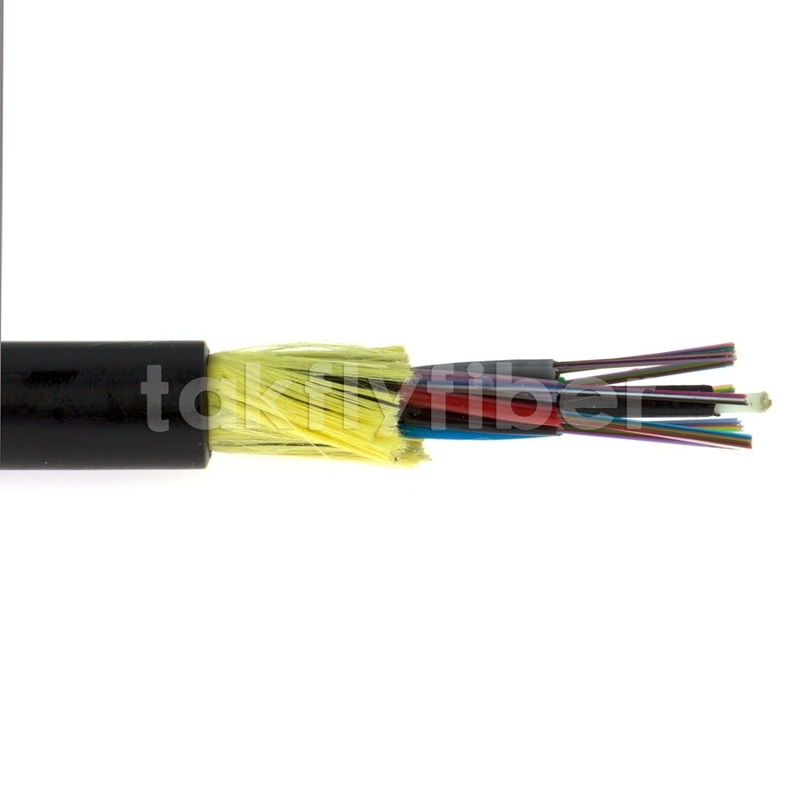 12 To 144 Cores ADSS Fiber Optic Outdoor Cable Self Supporting Aerial Cable