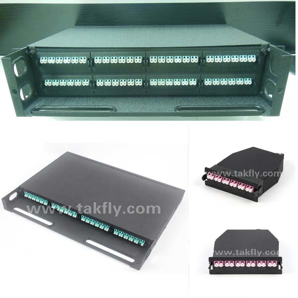 High Density MPO/MTP Fiber Optical Patch Panel 192 Cores With LGX Cassettes