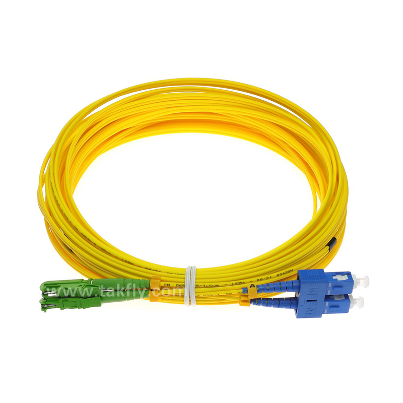 E2000-SC Duplex Fiber Optic Cable 5 Meters FTTH Single Mode Optical Fiber Cable