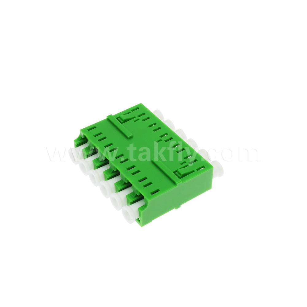 LC/APC 6 Ways Adapter , SM OS2, Green ,Without Flange Single Mode for ...