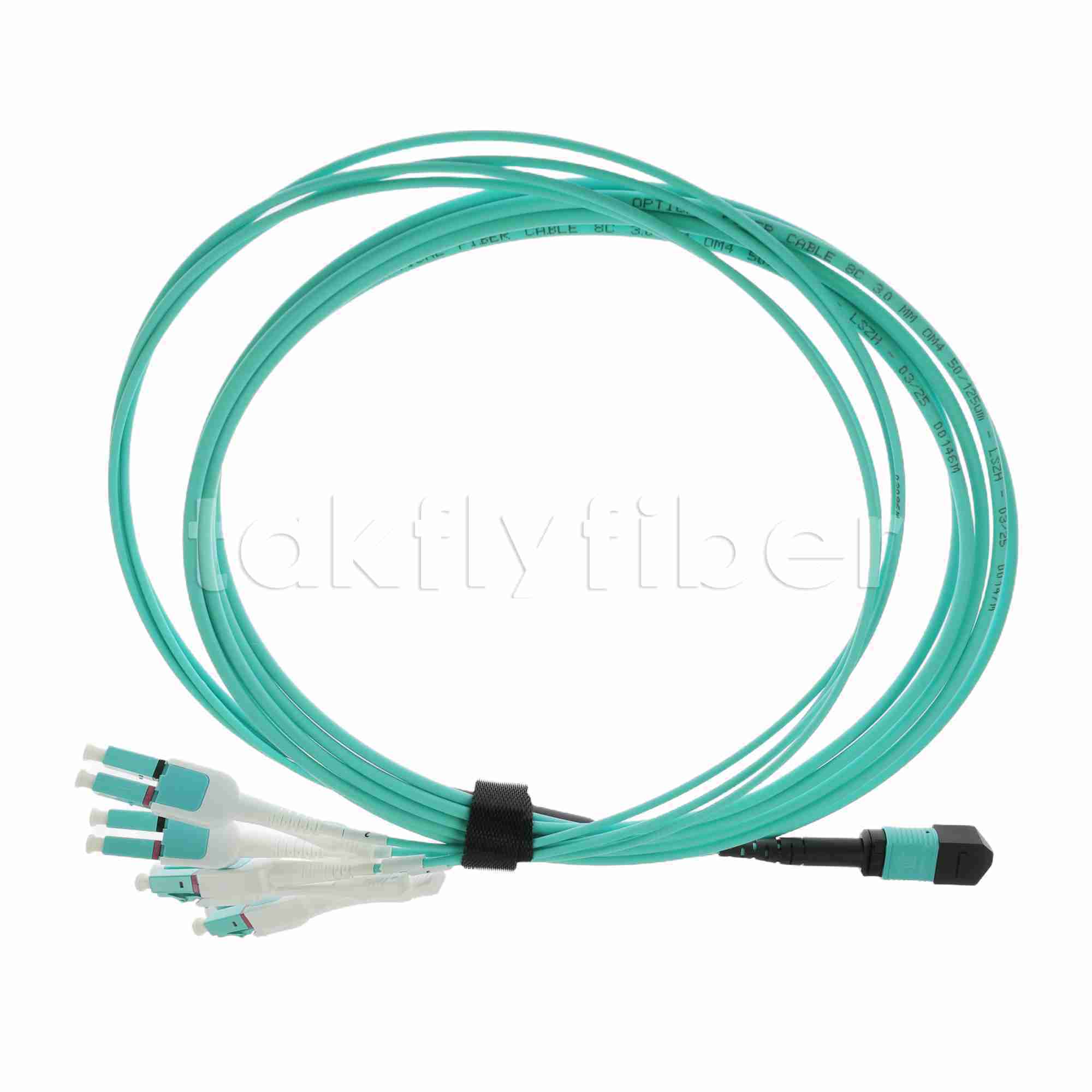 12F MPO-LC Uniboot Fiber Optic Patch Cable, 0.35dB Low Loss