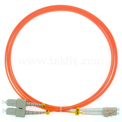 LC UPC To SC UPC Duplex Multi Mode 50/125um OM2 2.0mm LSZH Fiber Optic ...