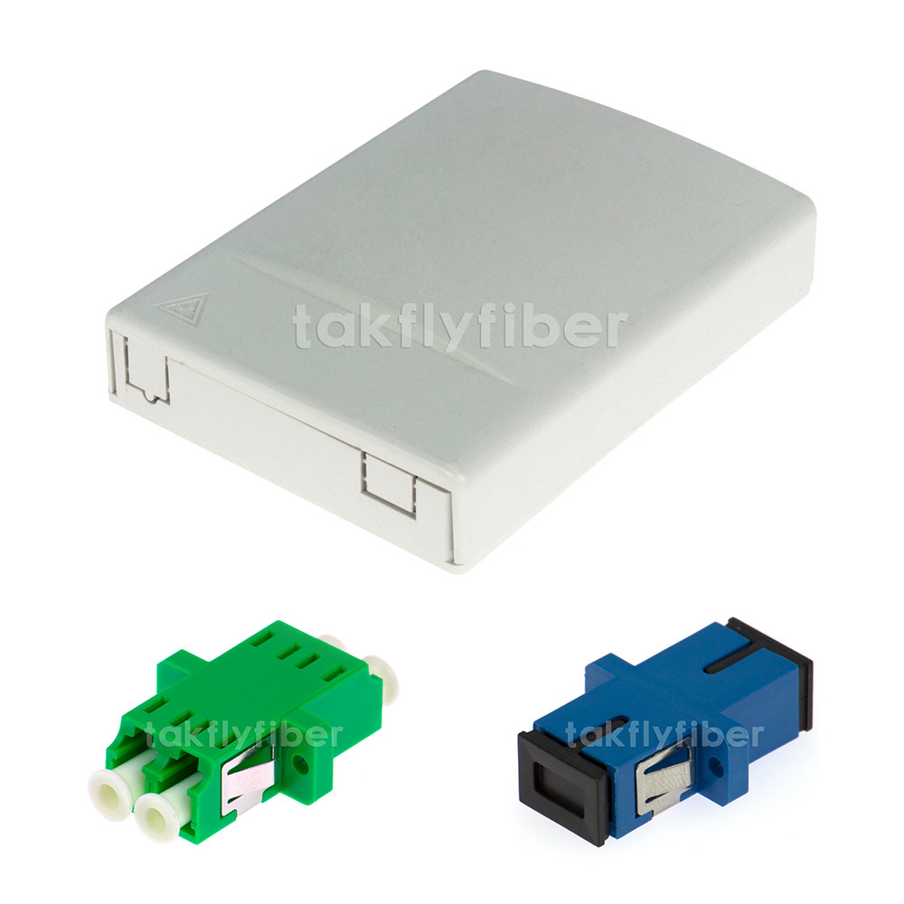 FTTH 2 Ports Mini ABS Fiber Optic Wall Mount Termination Box OTB