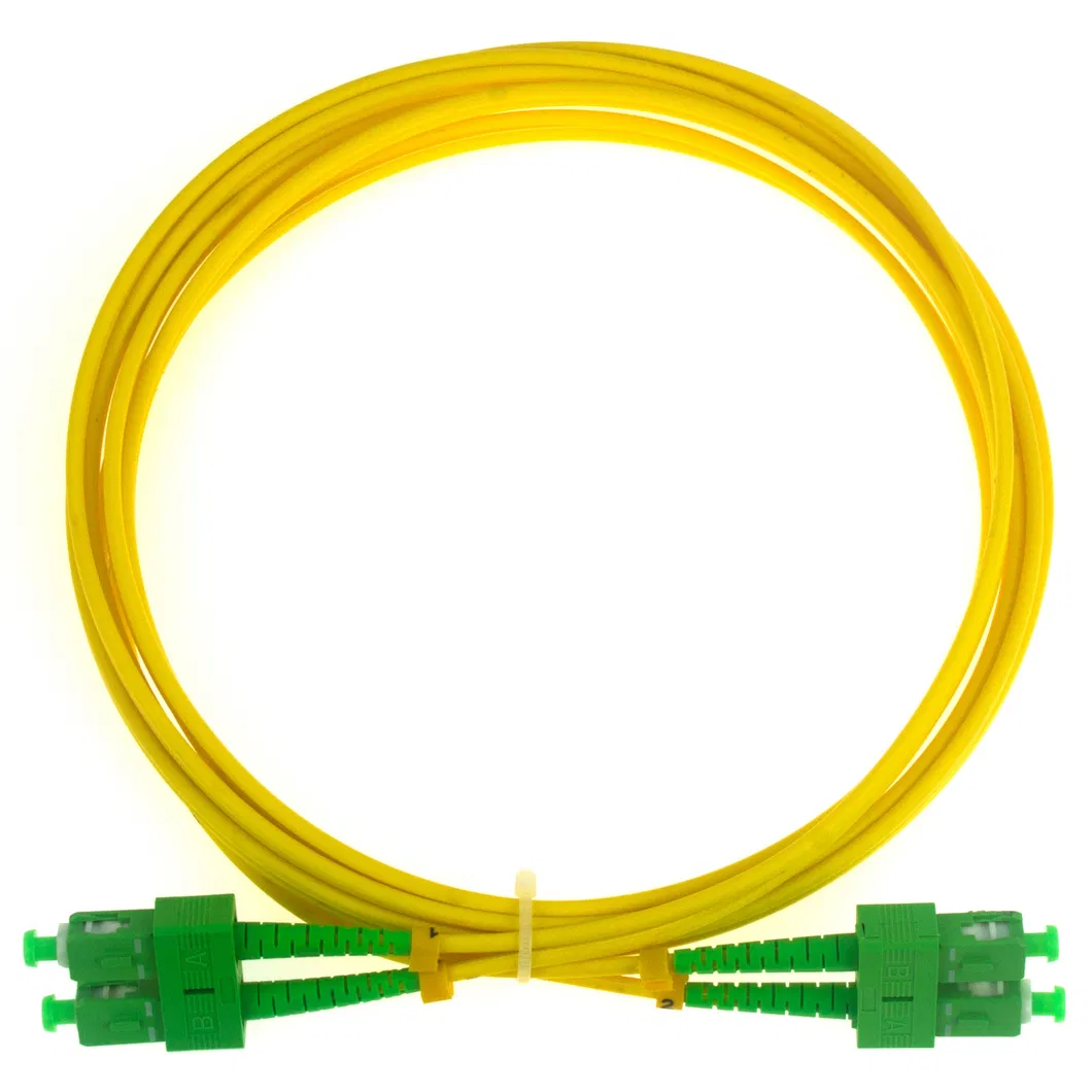 SC/APC Duplex 9/125μm Singlemode Communication Cable