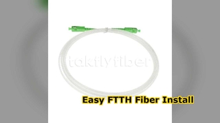 FTTH 2.0*3.0mmTransparent Invisible Indoor Fiber Optic Patchcord SCAPC to SCAPC